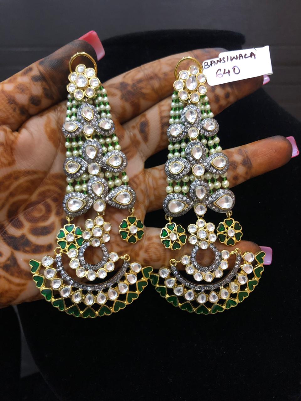 Bollywood Necklace Earrings Kundan Choker Pearl Bridal Wedding Heavy  Jewelry Set | eBay